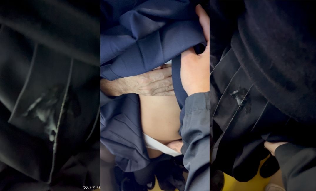 サンプル【忍射Ep102】黒タイツ生娘に触りとぶっかけ。初冬の朝にて