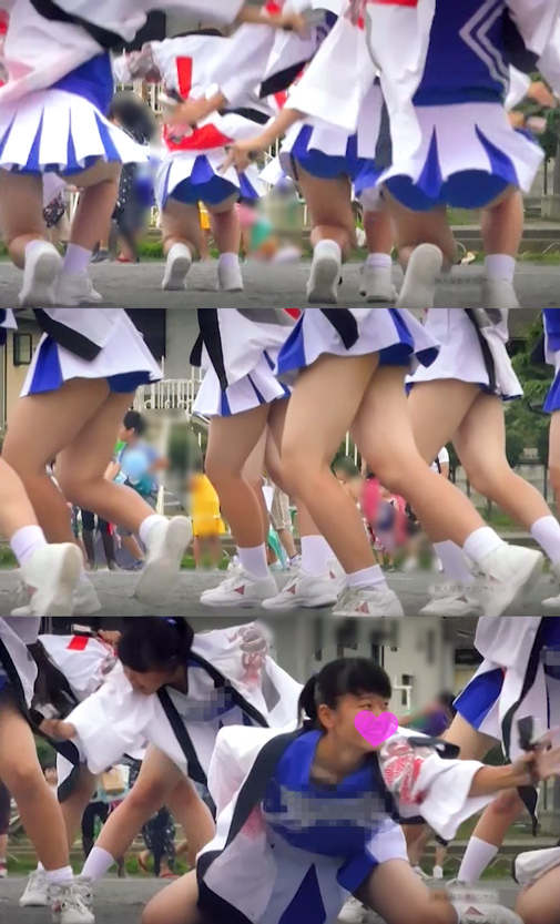 期間限定・訳あり。JKチアーこじんまりとしたイベントでの超接近撮り。