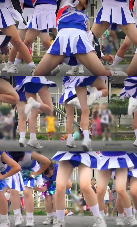 期間限定・訳あり。JKチアーこじんまりとしたイベントでの超接近撮り。