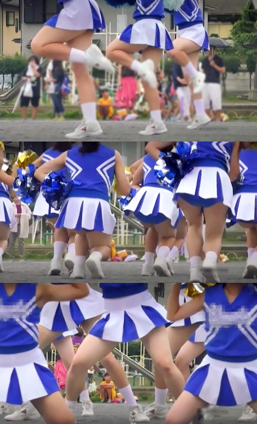 期間限定・訳あり。JKチアーこじんまりとしたイベントでの超接近撮り。