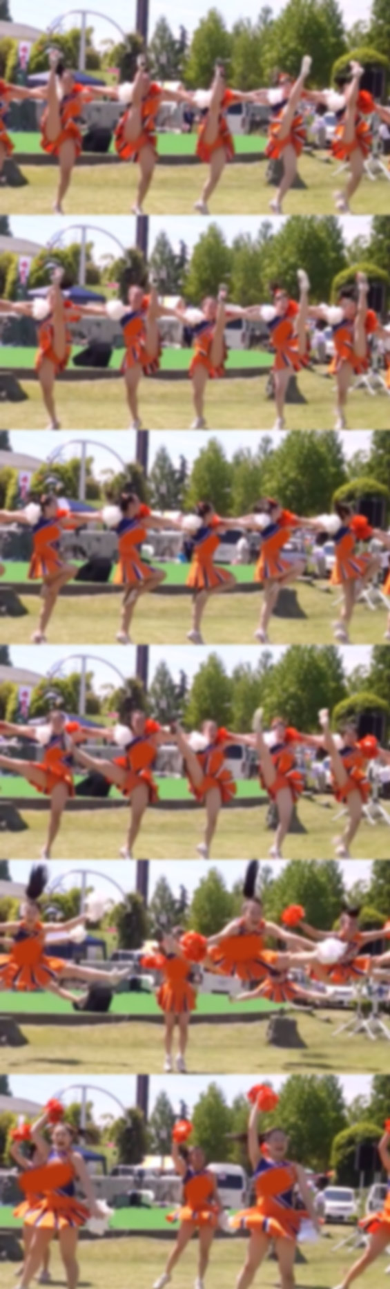 元気いっぱいJKチアー。イベント会場にて三脚撮影・家庭用カメラ撮り。