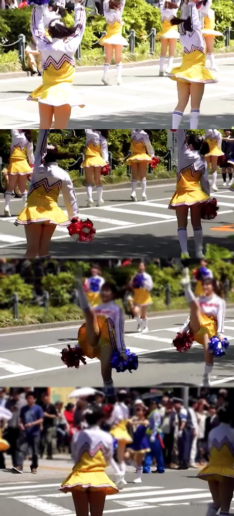 期間限定。思わず目が釘付けになってしまったJKバトン・トワラーのパレード