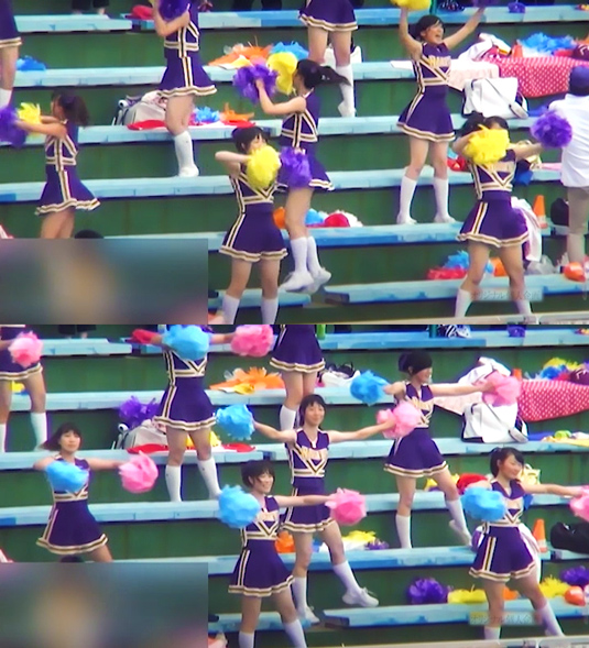 ハイソックス女子高生チアダンスってイイ(^^)/　