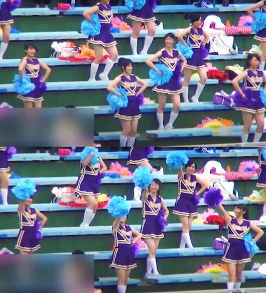 ハイソックス女子高生チアダンスってイイ(^^)/　