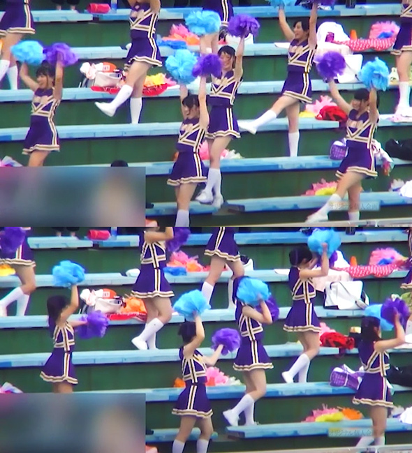 ハイソックス女子高生チアダンスってイイ(^^)/　