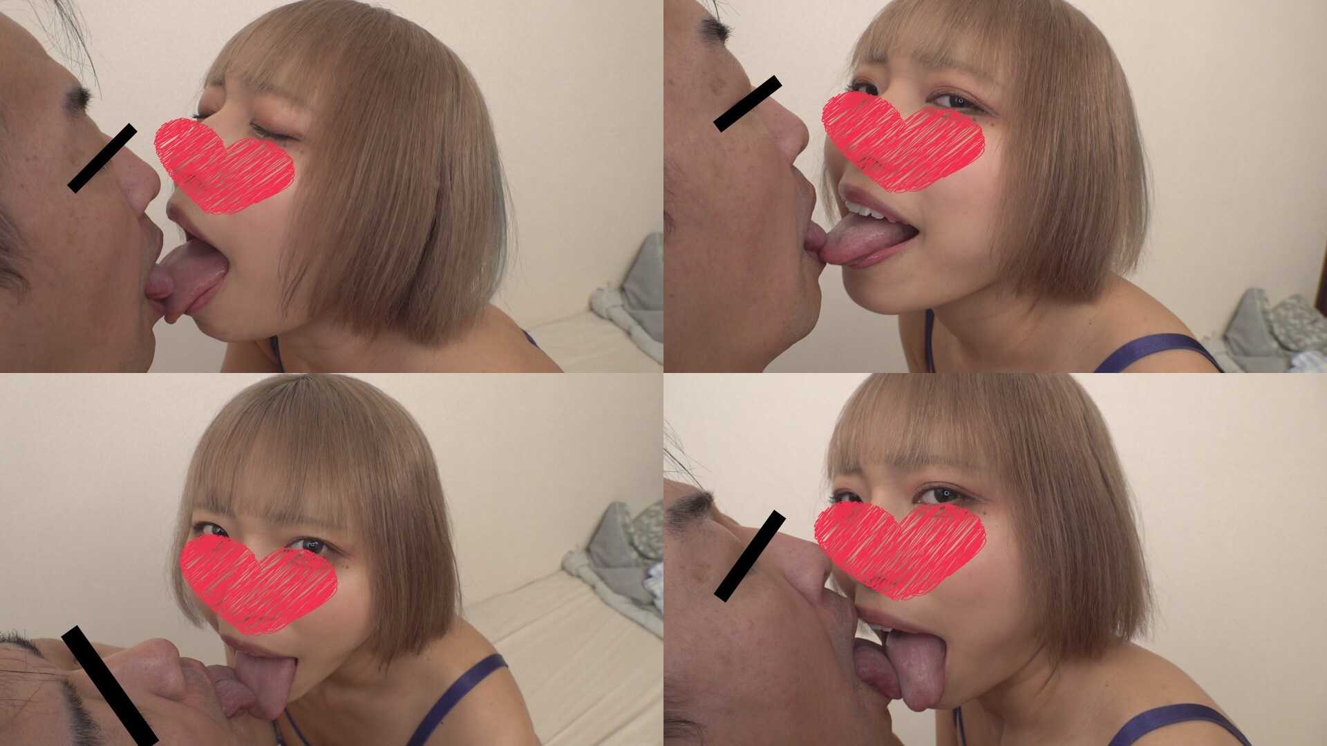 【口マ●コで無限ベロキス】ゆるふわ系ド淫乱ギャルのエレナちゃんとねっちょり顔舐め&唾液まみれのマシマシ特濃接吻
