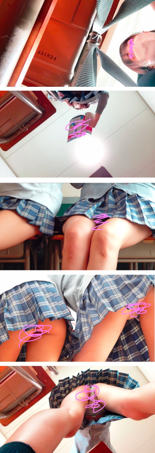 40激かわ教育実習生の黒ストパンチラ、休み時間のローアングル多数