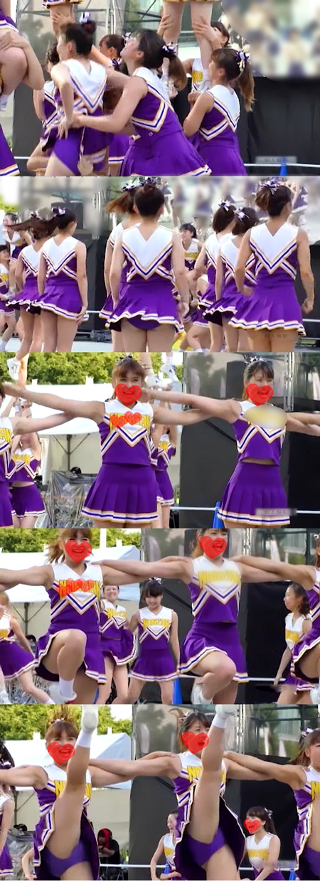 女子大生チームとは思えないくらいにあどけなくって可愛らしいチアーパフォーマンスにゾッコン!