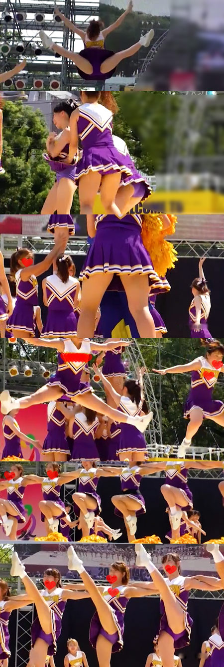 女子大生チームとは思えないくらいにあどけなくって可愛らしいチアーパフォーマンスにゾッコン!