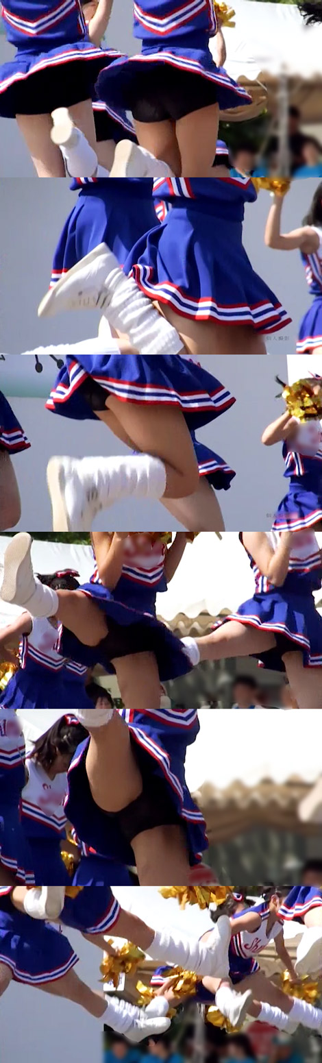 可愛い女子校生チアー。バックハンドでクロスしてヒヨコの様にヒョコヒョコするアノ感じ最高ですよね。