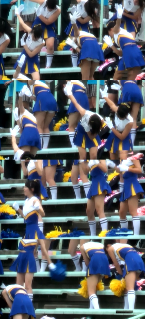 スタジアム女子高生チア(可愛い)白アンスコ?