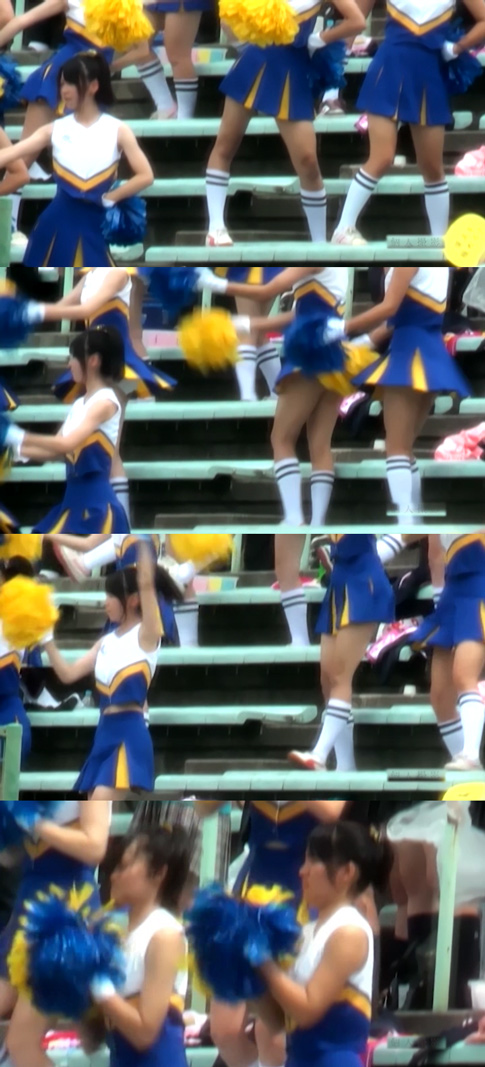 スタジアム女子高生チア(可愛い)白アンスコ?