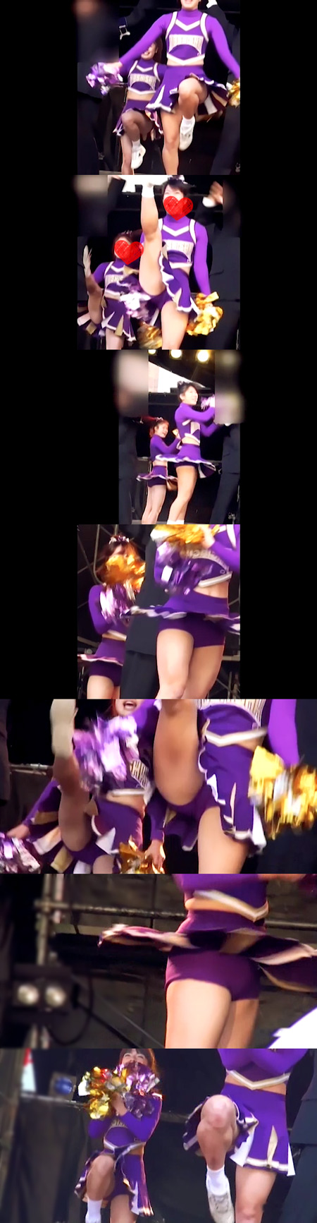 女子大生チアリーダーとバトントワラー。中規模で行かないと観られないイベント至近距離から撮影セット