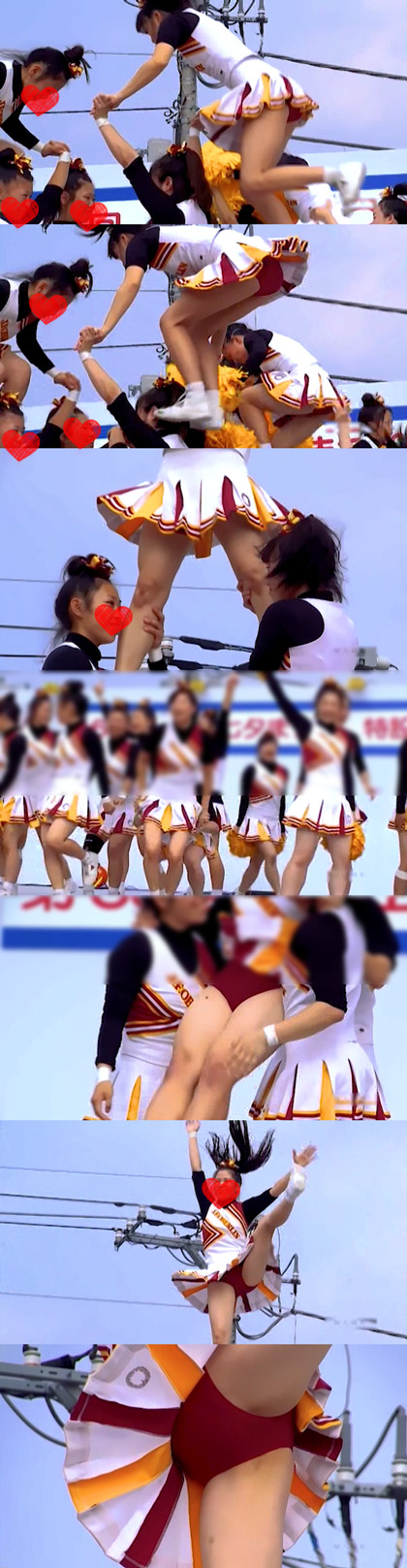 女子大生チアリーダーとバトントワラー。中規模で行かないと観られないイベント至近距離から撮影セット