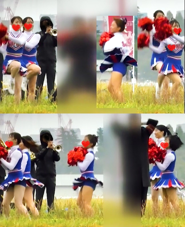女子大生チアー/野外応援を望遠で撮りました。(超エリート有名校)