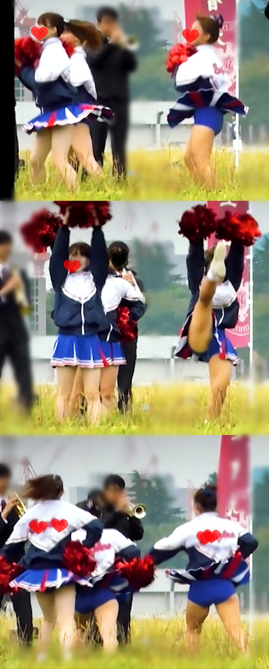 女子大生チアー/野外応援を望遠で撮りました。(超エリート有名校)