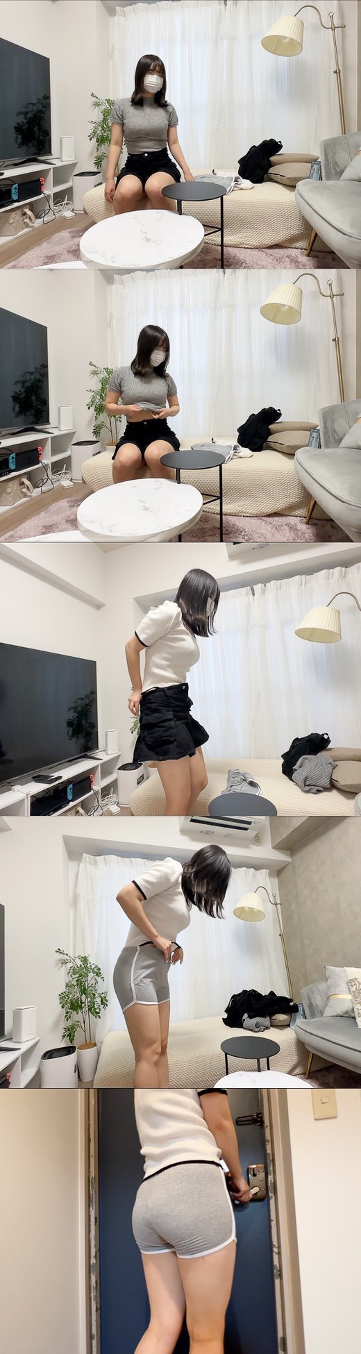 20歳色白エロ尻JDのお部屋に潜入！えちえち買い出し散歩、生着替え、プチ露出、鬼接写のフルコンボw gallery photo 1