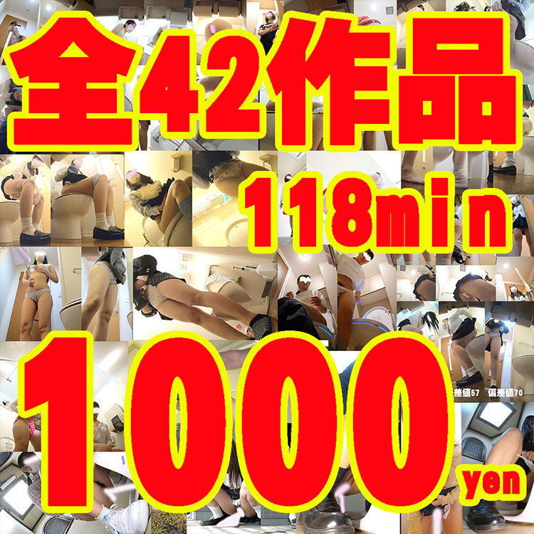 全42作品収録！118分オーバーが1000円！トイレ隠し撮りの全貌