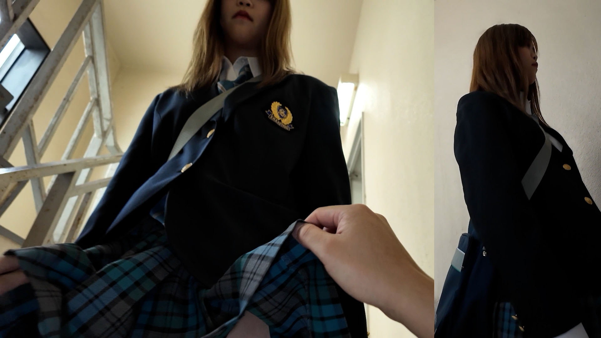 kirakira☆JK_子猫の震え☆ドキドキドーナッツ♡#顔出し#ギャル#青チェ