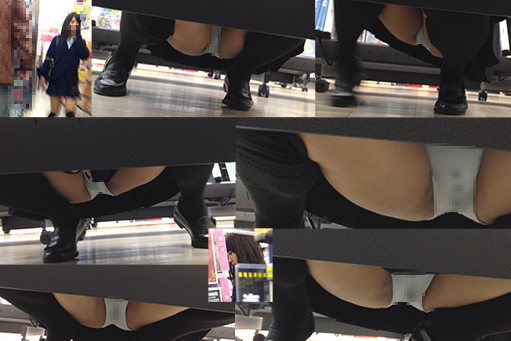 びっしょり滲んだシミ付きPが無防備大開脚で丸見えに!かわいい娘の対面盗撮パンチラ動画No,7