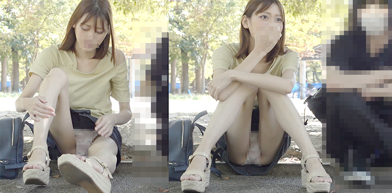 美少女の無防備ぱいチラと開脚パンチラ盗撮