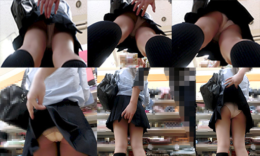スカートめくり31~白P食い込むお尻を丸出しにされる女子学生9連続めくり~