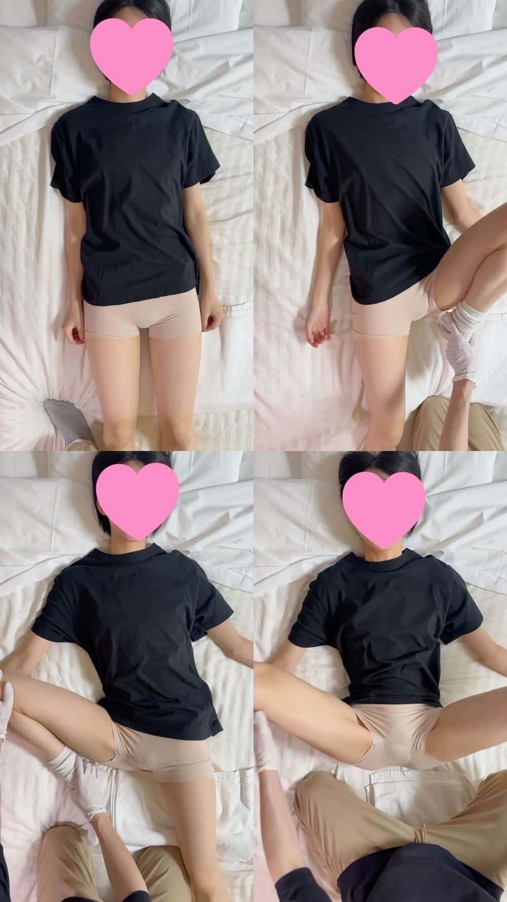 【ストレッチ】菜緒ちゃん フィットする下半身 伸ばされ ヒクヒク 身体観察