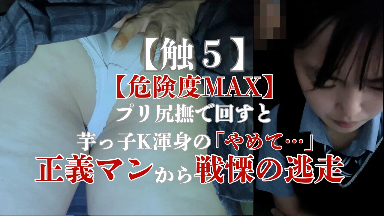 【触5】【危険度MAX】プリ尻撫で回すと芋っ子K渾身の「やめて」正義マンからの戦慄の逃走