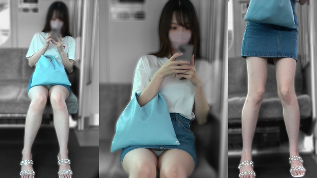 【３月１日までの期間限定販売】太ももつるつる、容姿抜群、かわいすぎる最高のデニムミニJD[4K動画][顔出し][ドアップあり]