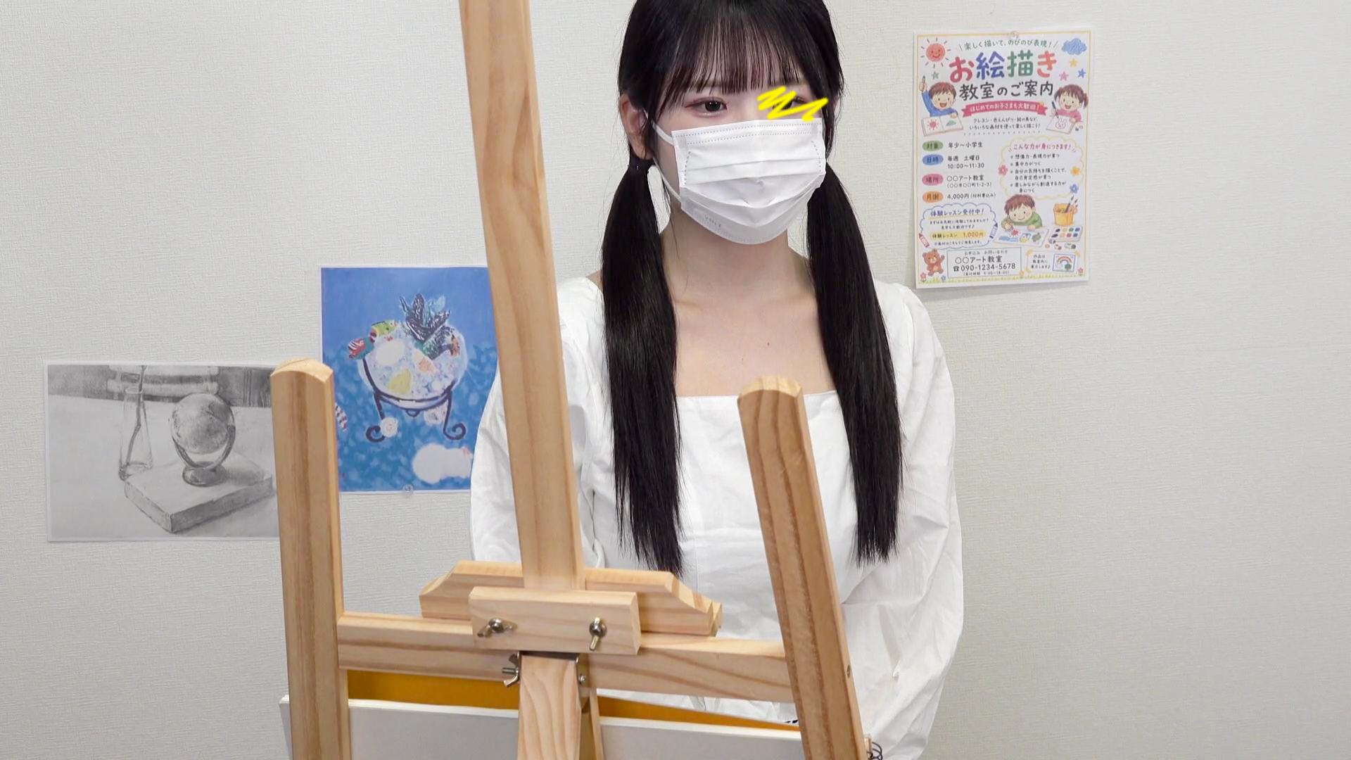 [お絵描き教室/胸チラ㉕】むっちり美巨乳のヌードモデルのハプニング♡胸チラ 2名