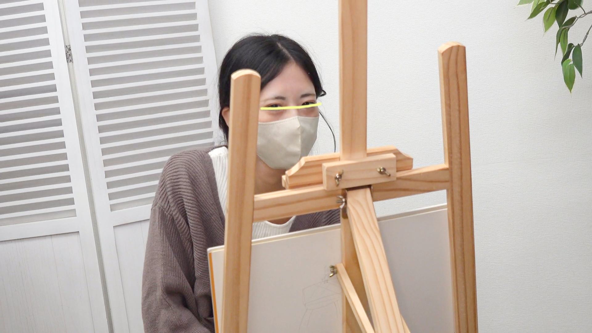 ［お絵描き教室/胸チラ⑯]Ｇカップむちむち爆乳ＪＤ/垂れパイ人妻さん