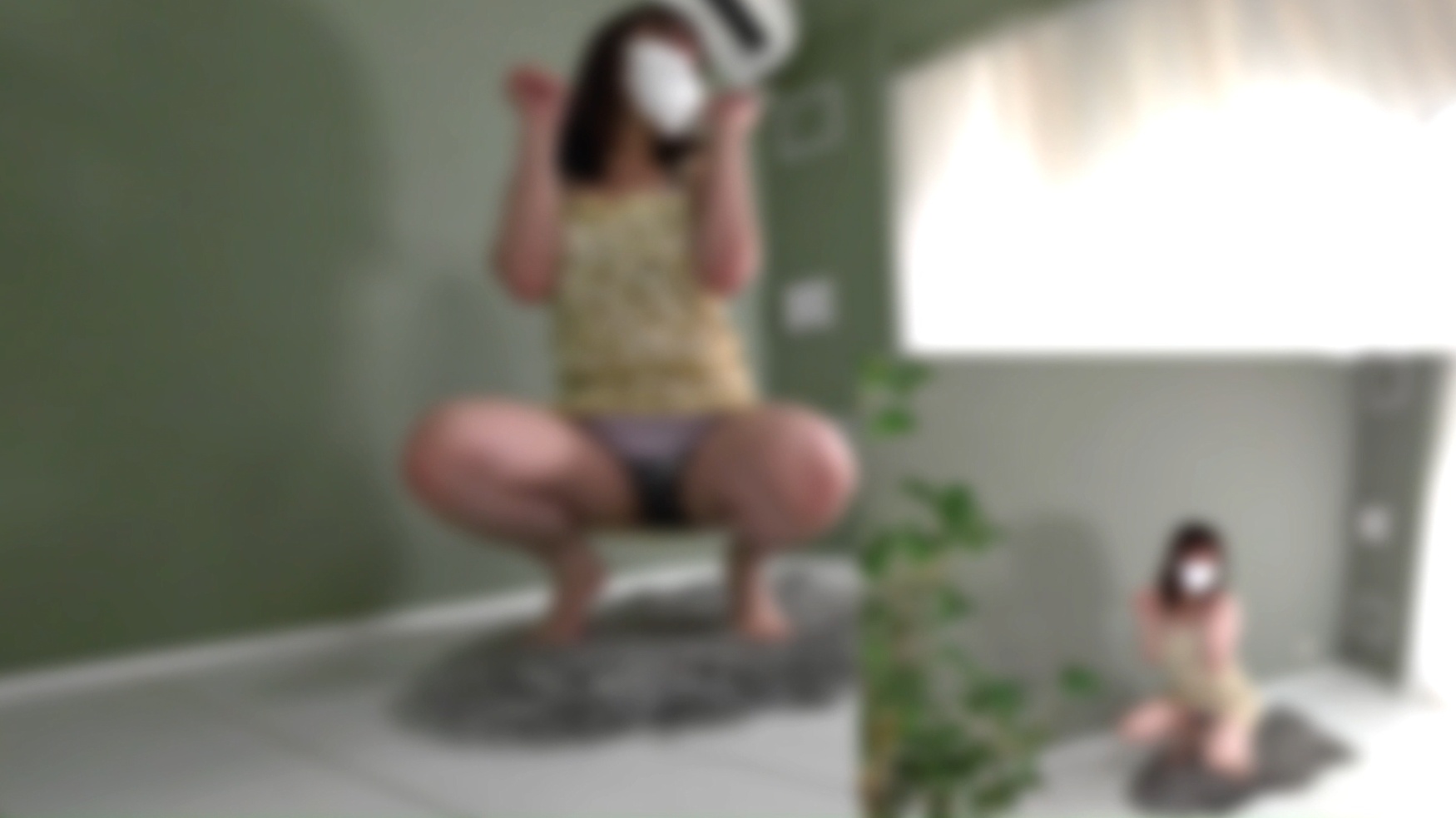 【無料版】【こっそりカメラの術002】ふわもちEカップOLくのいちのパンツは何色？の巻