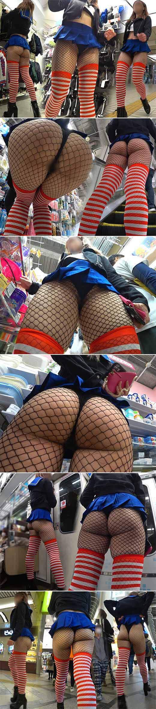 【超過激ハロウィン】完全版!!デカ尻丸出しの大胆露出!!アナルのシワまで見せつける衝撃の悩殺コスプレ美女♪