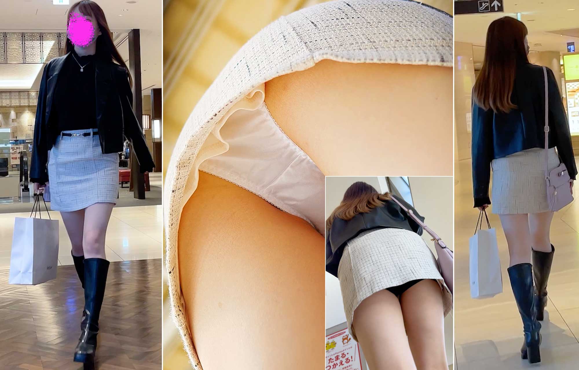 jk私服撮り！粘着三日の17分映像 スタイル抜群な童顔美人jk！