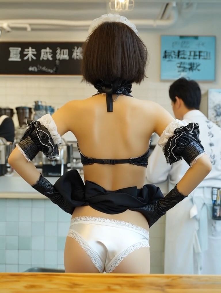 【動画】メイドたくし上げパンチラ ※詳細にサンプル動画あります