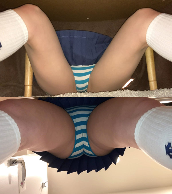 姉の友達 ミニスカ制服と縞パンの衝撃1