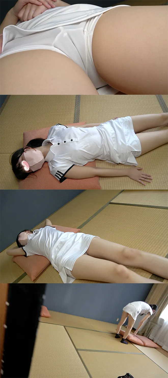 【テニス合宿】ノーパンでおま⚪︎こくっきり!!白スコでぷりぷりおま⚪︎こストレッチ!