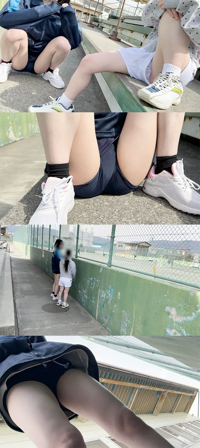 【野外お着替え】ハーパンのすきま!!かわいいパンツちらちら!はみパン無防備でお着替えも無防備!!