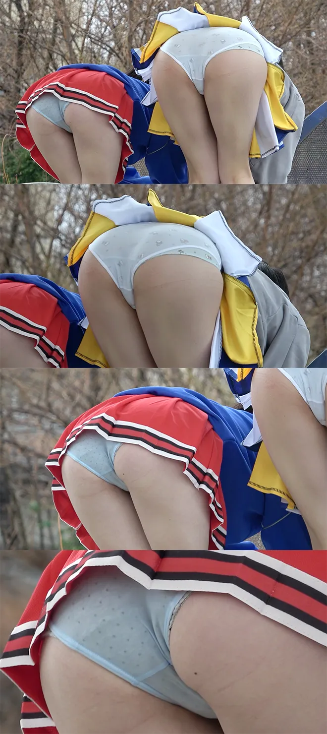 【チアっ子】ダンス練習でおぱんつスッケスケ!プリケツとM字座りで丸見え状態!