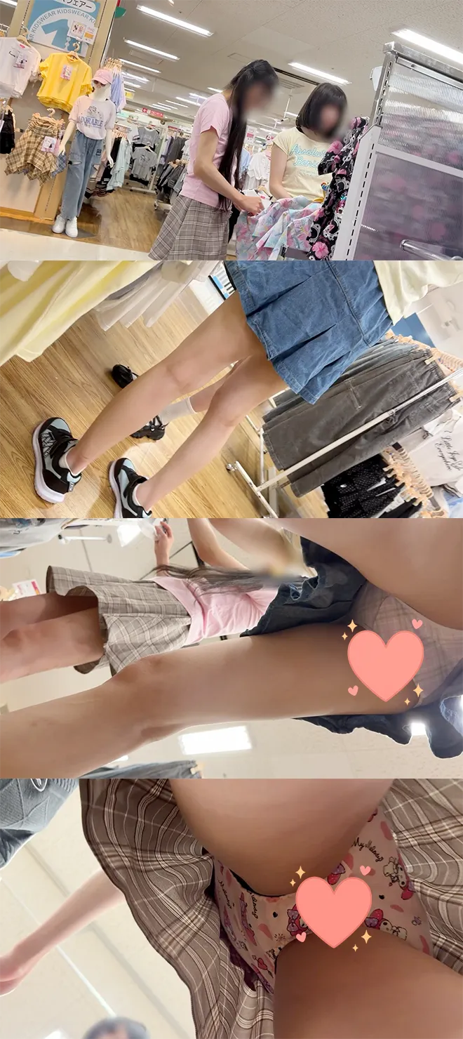 【6日まで980円!】危険!華奢な体でスカートひらひら。高学年女子のスカートが無防備すぎてつい・・・