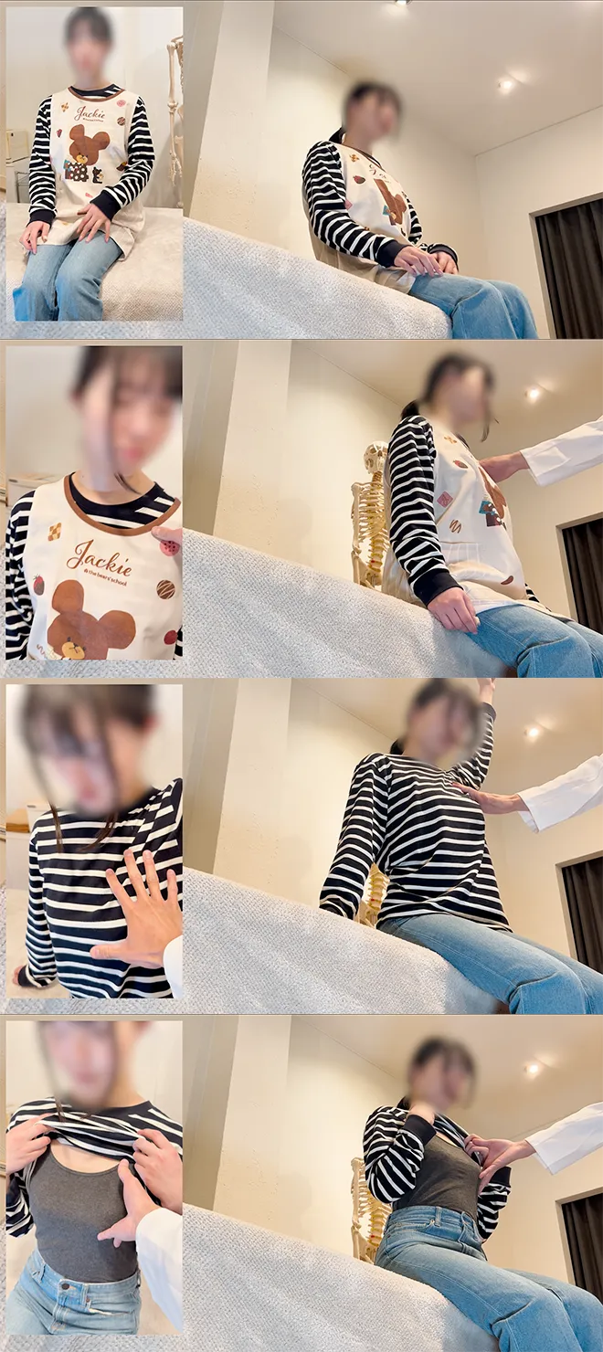 【触診2】細身スレンダー美女の美乳をエロエロ触診！敏感そうな形の良いおっぱいをたっぷり診察