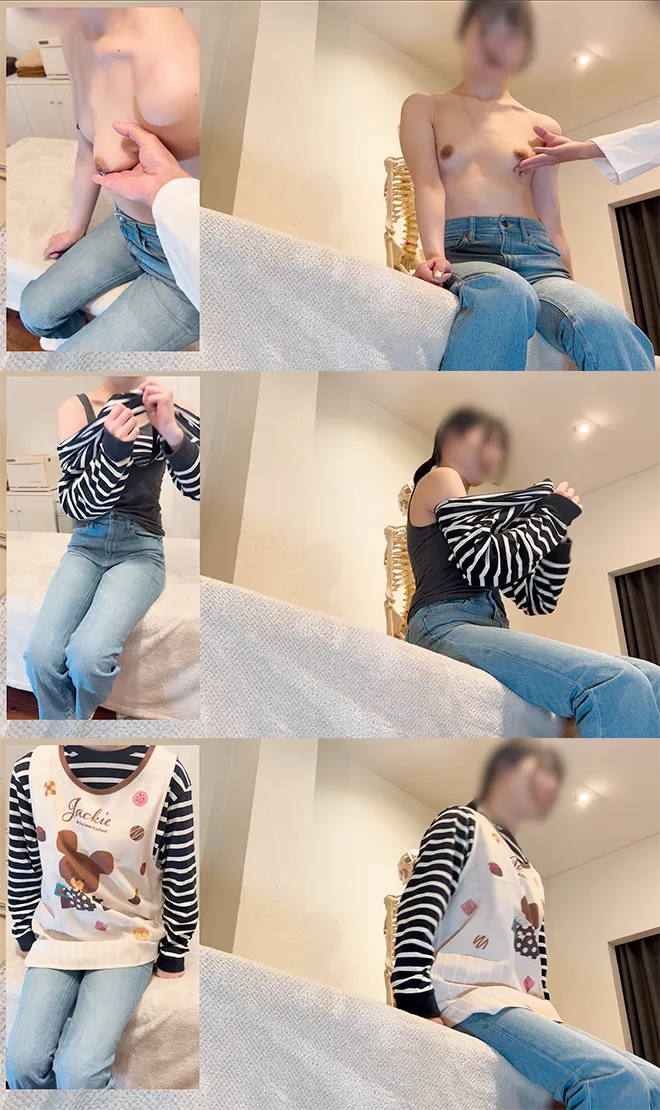 【触診2】細身スレンダー美女の美乳をエロエロ触診！敏感そうな形の良いおっぱいをたっぷり診察