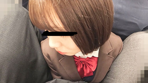 茶色ブレザーの巨乳お嬢さん満員電車で乳首丸出しのまま熱い精液をかけられる