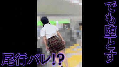 10/7まで980円【追跡8】尾行バレ!?赤チェツインテの涼しい顔とは裏腹にノーブラ乳首は既に勃起、グレーパンツびしょ濡れで完堕