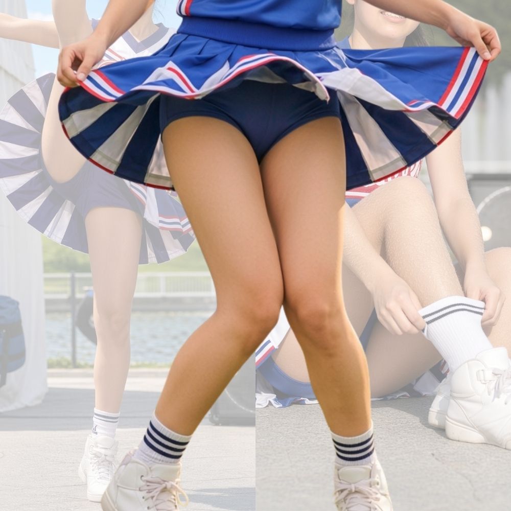 青いチアアイドルの休憩時間 ― 秘蔵のお宝ショット蔵出し ―